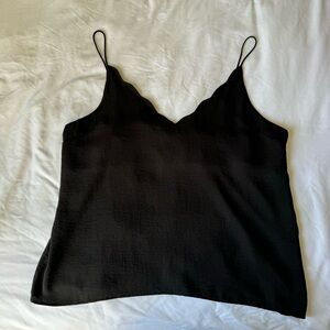 Topshop Satin Scallop Tank